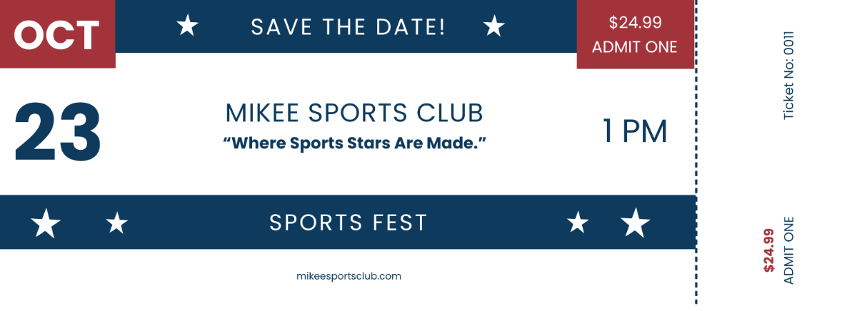 Sports Ticket Save The Date Template - Edit Online & Download