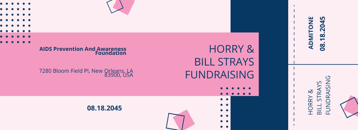 AIDS Fundraising Event Ticket Template - Edit Online & Download