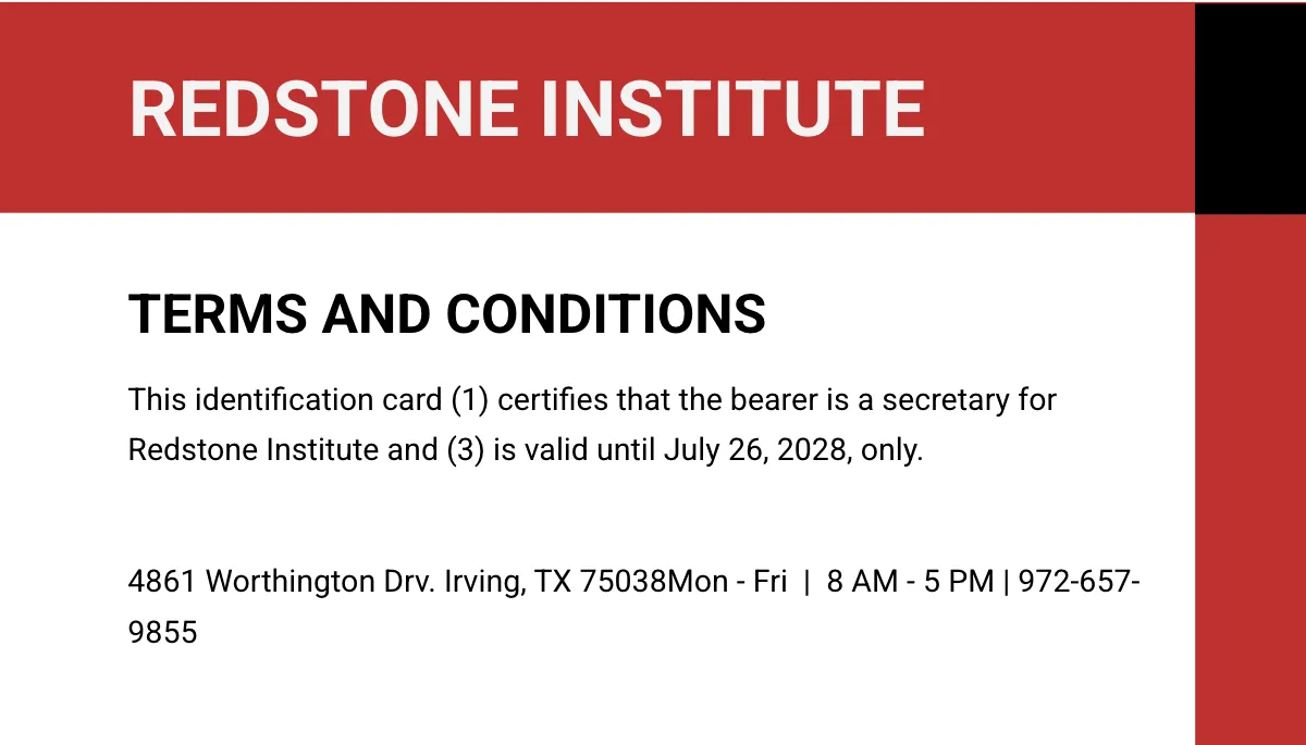 Free Horizontal ID Card Template to Edit Online