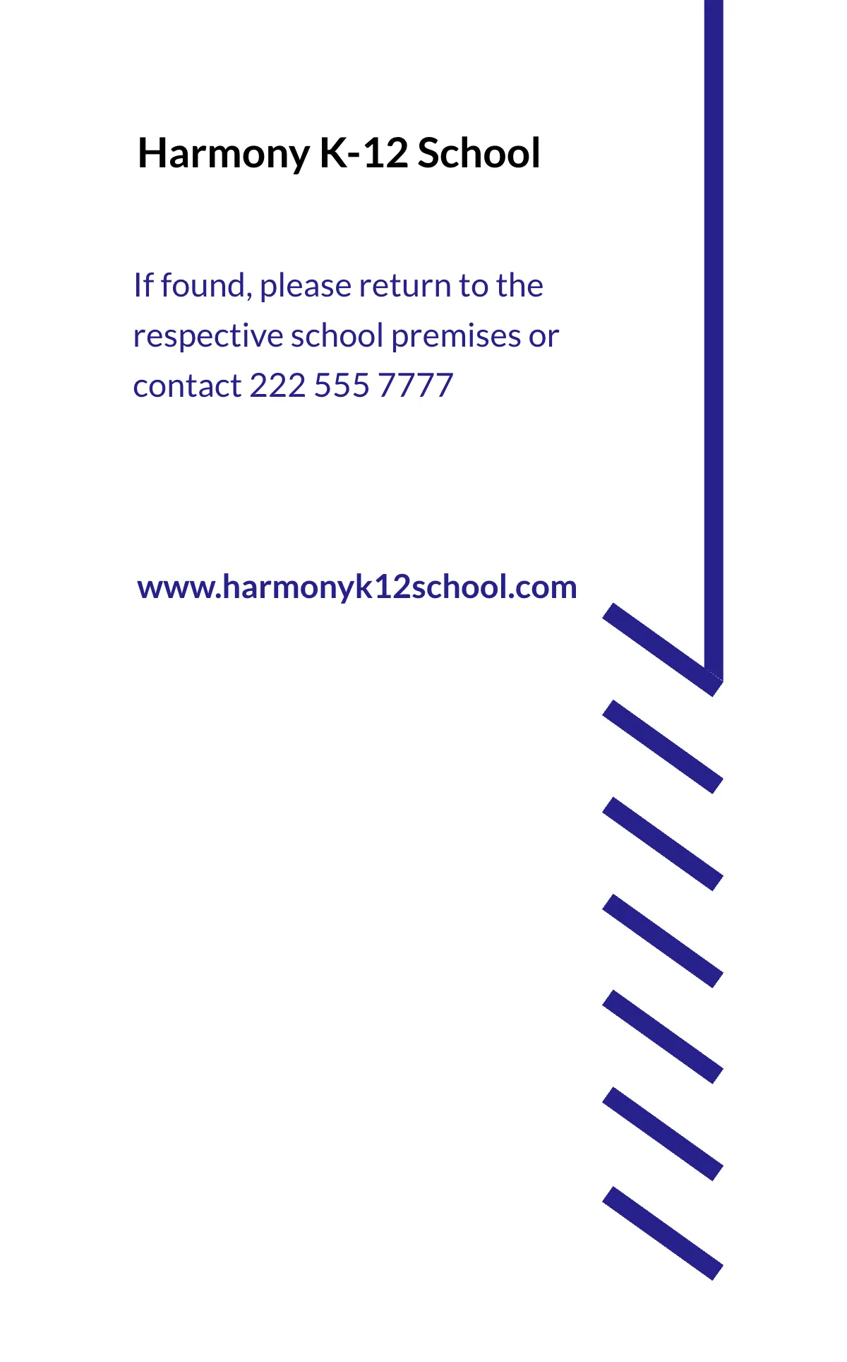 Free K12 School ID Card Template to Edit Online