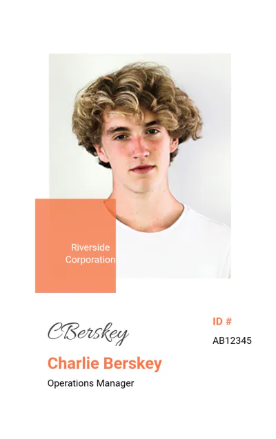 Free Manager ID Card Template to Edit Online