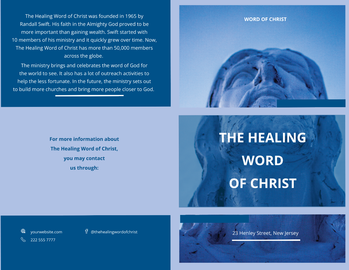 Modern Church Bi-Fold Brochure Template - Edit Online & Download