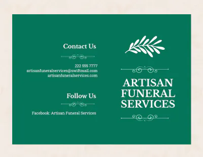 Free Booklet Funeral Obituary Brochure Template to Edit Online