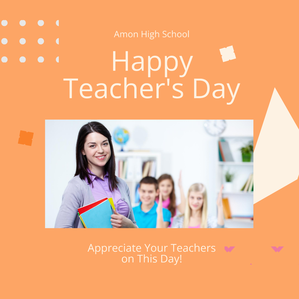 Free Teacher's Day Instagram Ad Template to Edit Online