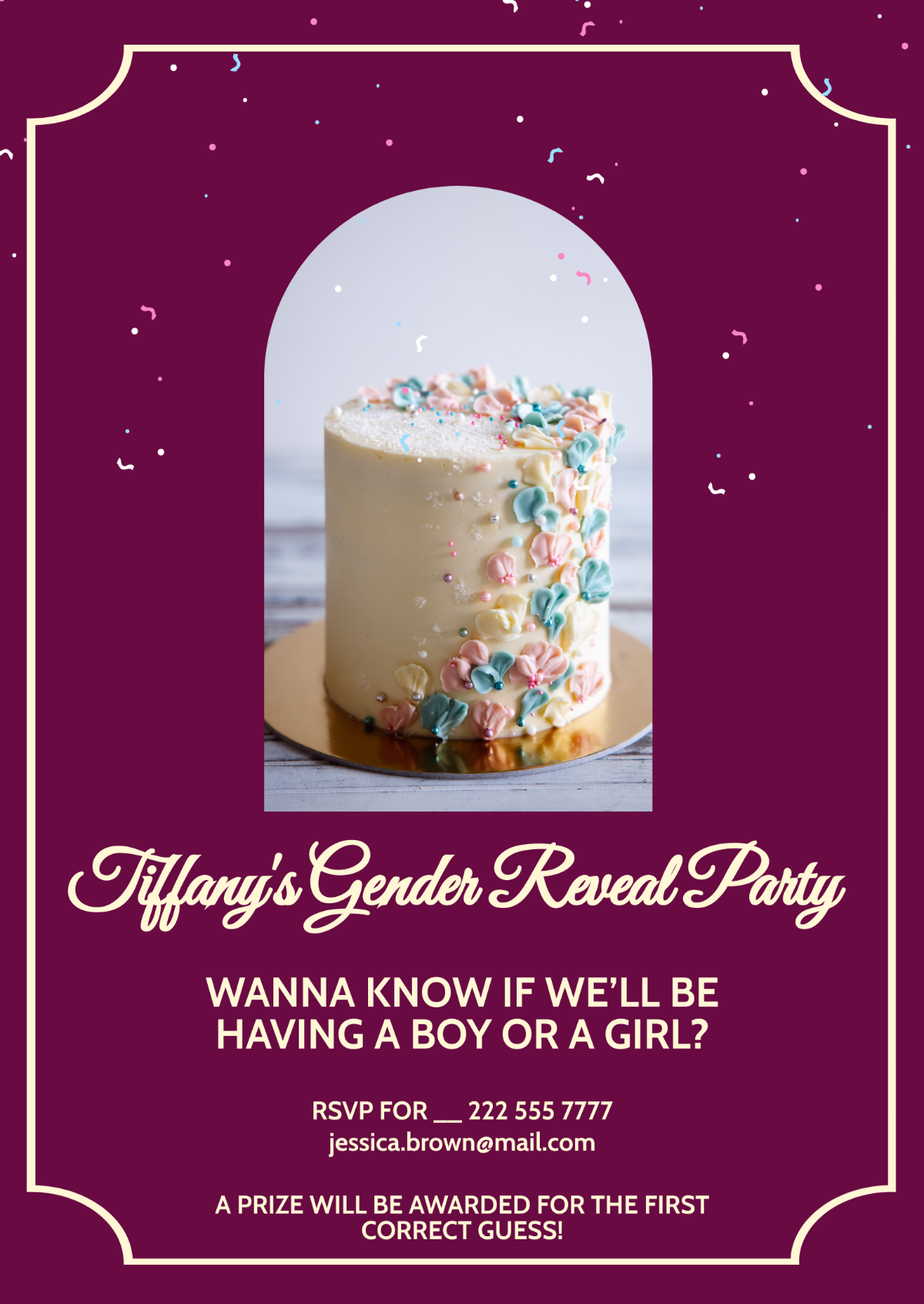 Vintage Gender Reveal Flyer Template - Edit Online & Download