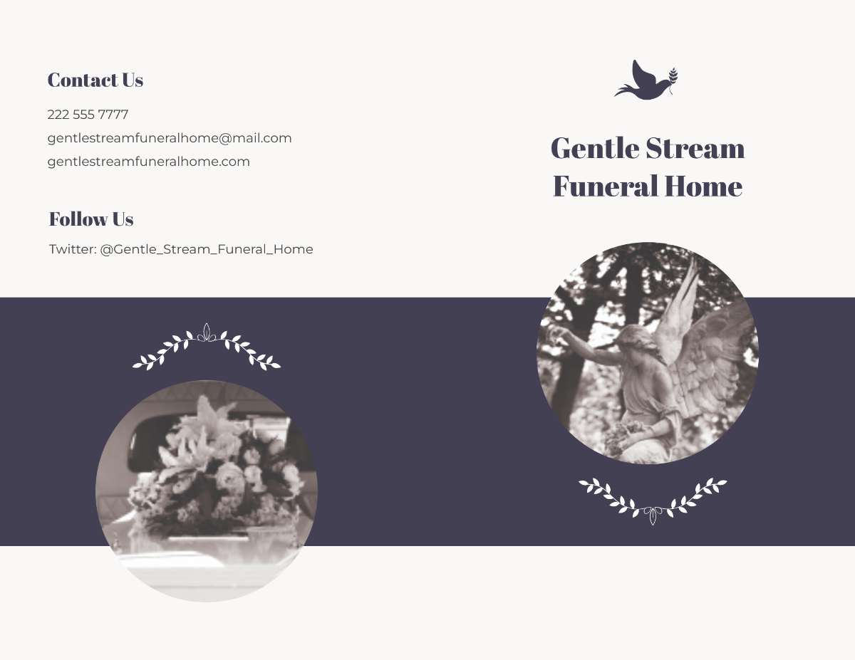 Legacy Funeral Service Bi-Fold Brochure Template