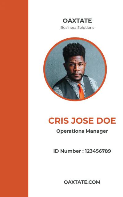 Free Simple Department ID Card Template to Edit Online