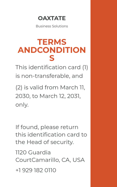 Free Simple Department ID Card Template to Edit Online