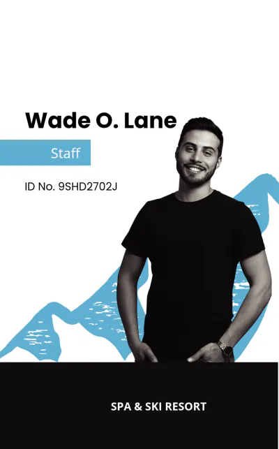 Free Ski Resort ID Card Template to Edit Online