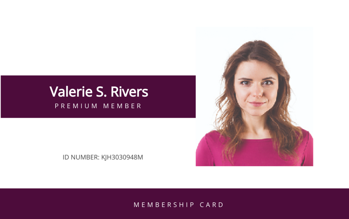 Spa Membership ID Card Template