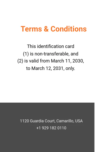 Free Special Investigator ID Card Template to Edit Online