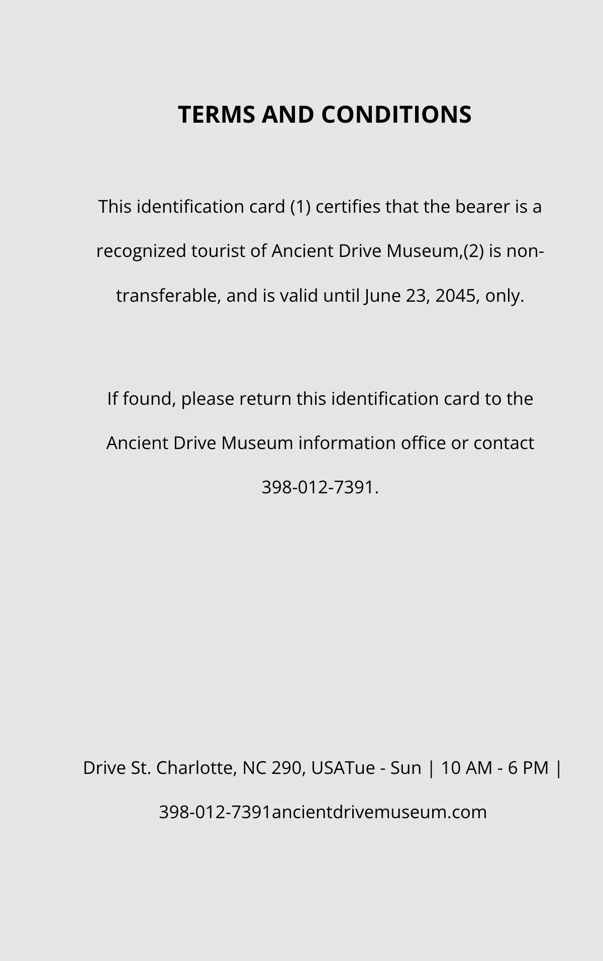 Free Tourist Attraction ID Card Template to Edit Online