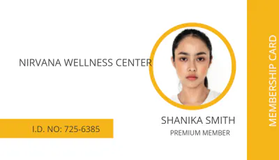 Free Wellness Membership ID Card Template to Edit Online