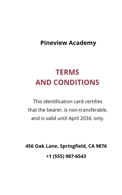 Free Blank School ID Card Template to Edit Online