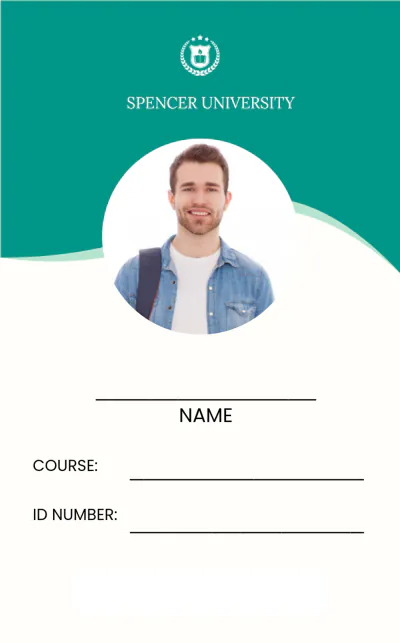 Free Blank Student ID Card Template to Edit Online