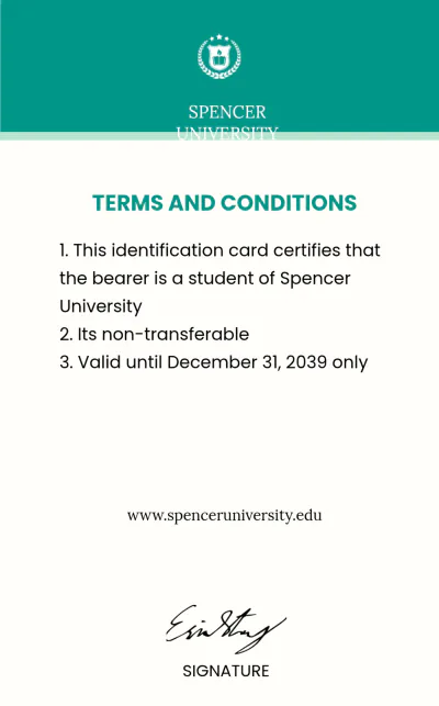 Free Blank Student ID Card Template to Edit Online
