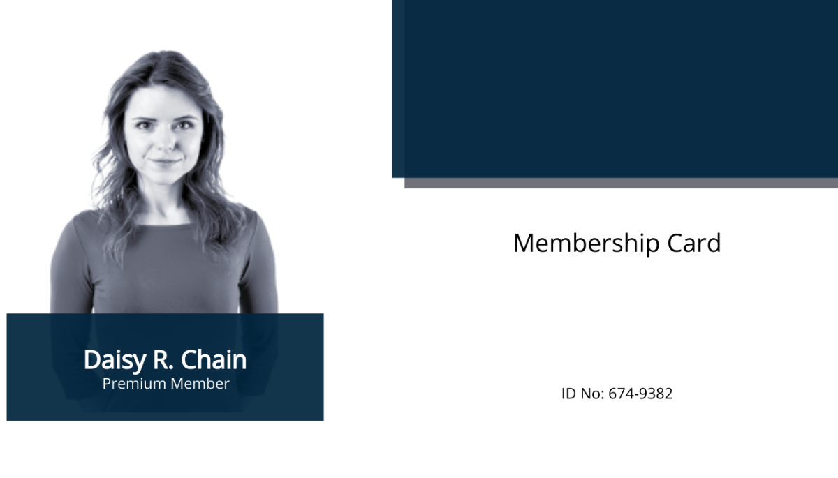 Business Membership ID Card Template