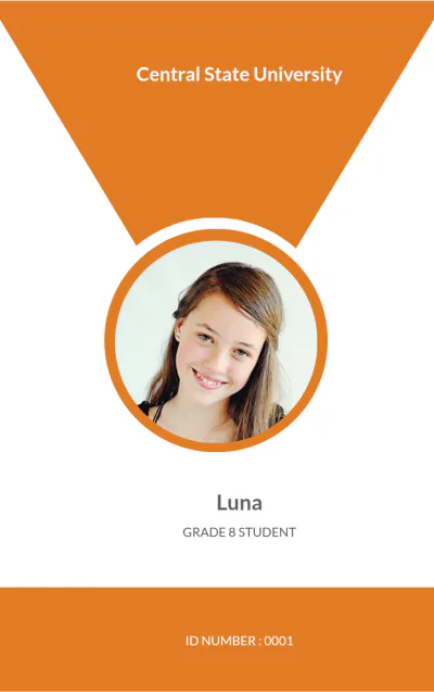 Free Campus ID Card Template to Edit Online