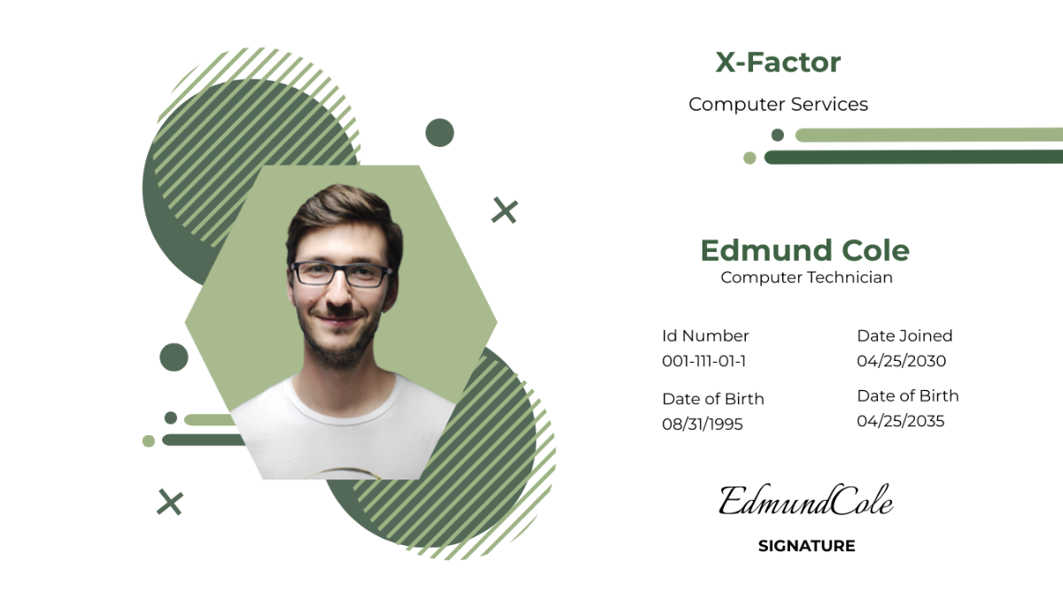 Computer Service ID Card Template - Edit Online & Download