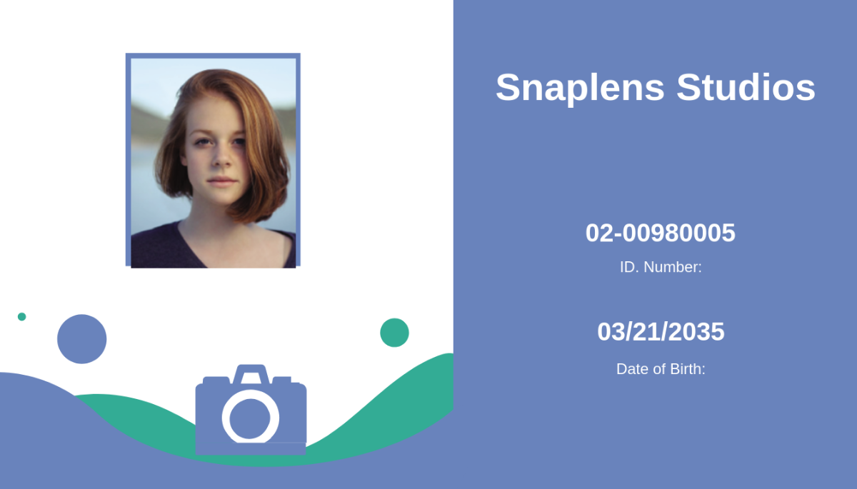 Creative Photographer ID Card Template - Edit Online & Download