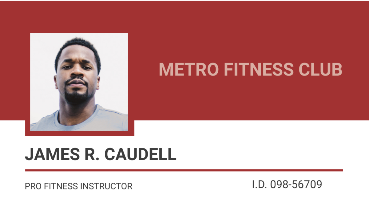 Fitness ID Card Template