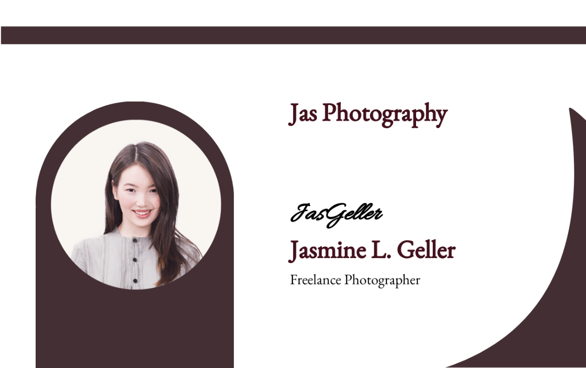 Freelance Photographer ID Card Template