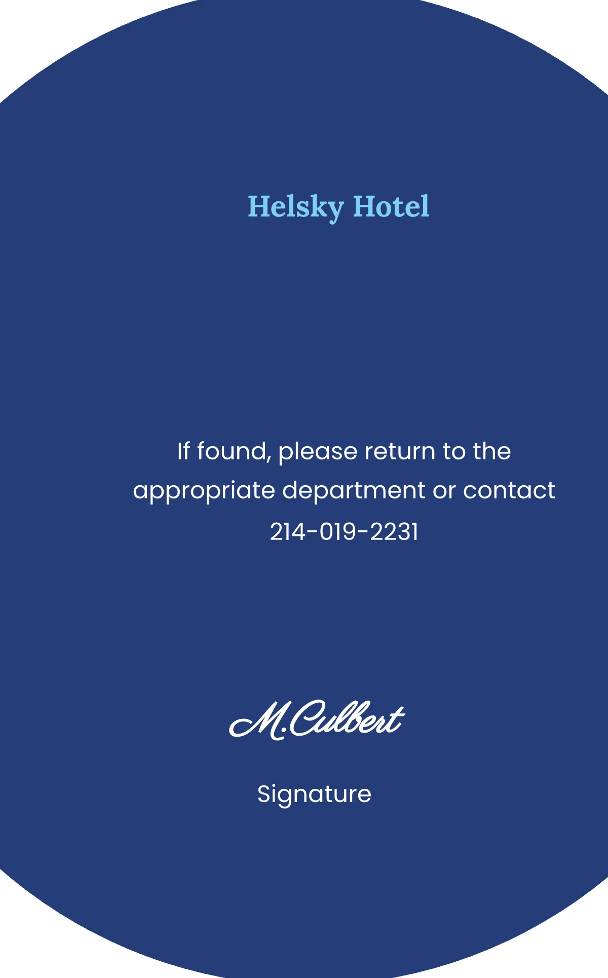 Free Hotel ID Card Template to Edit Online
