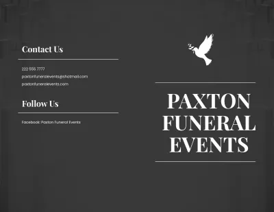 Free Funeral Event Bi-Fold Brochure Template to Edit Online