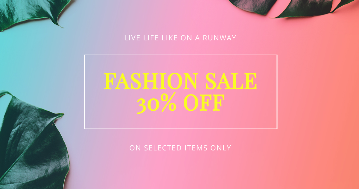 Free Basic Fashion Sale Blog Post Template
