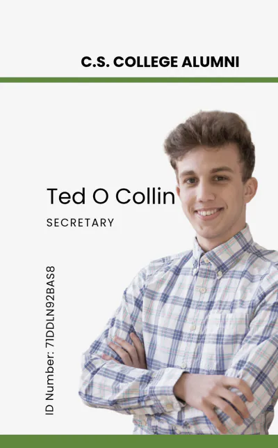 Free Alumni Association ID Card Template to Edit Online