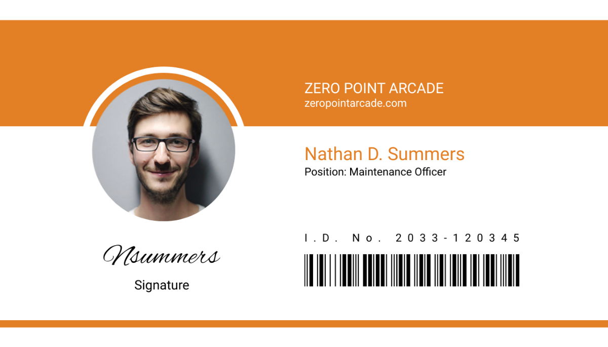 Arcade ID Card Template