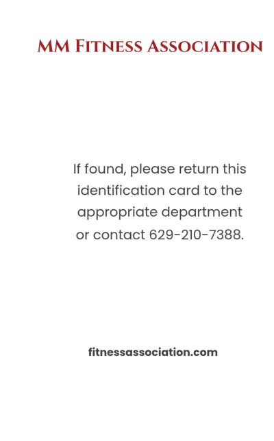 Free Association ID Card Format Template to Edit Online