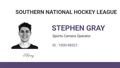 Free League ID Card Template to Edit Online