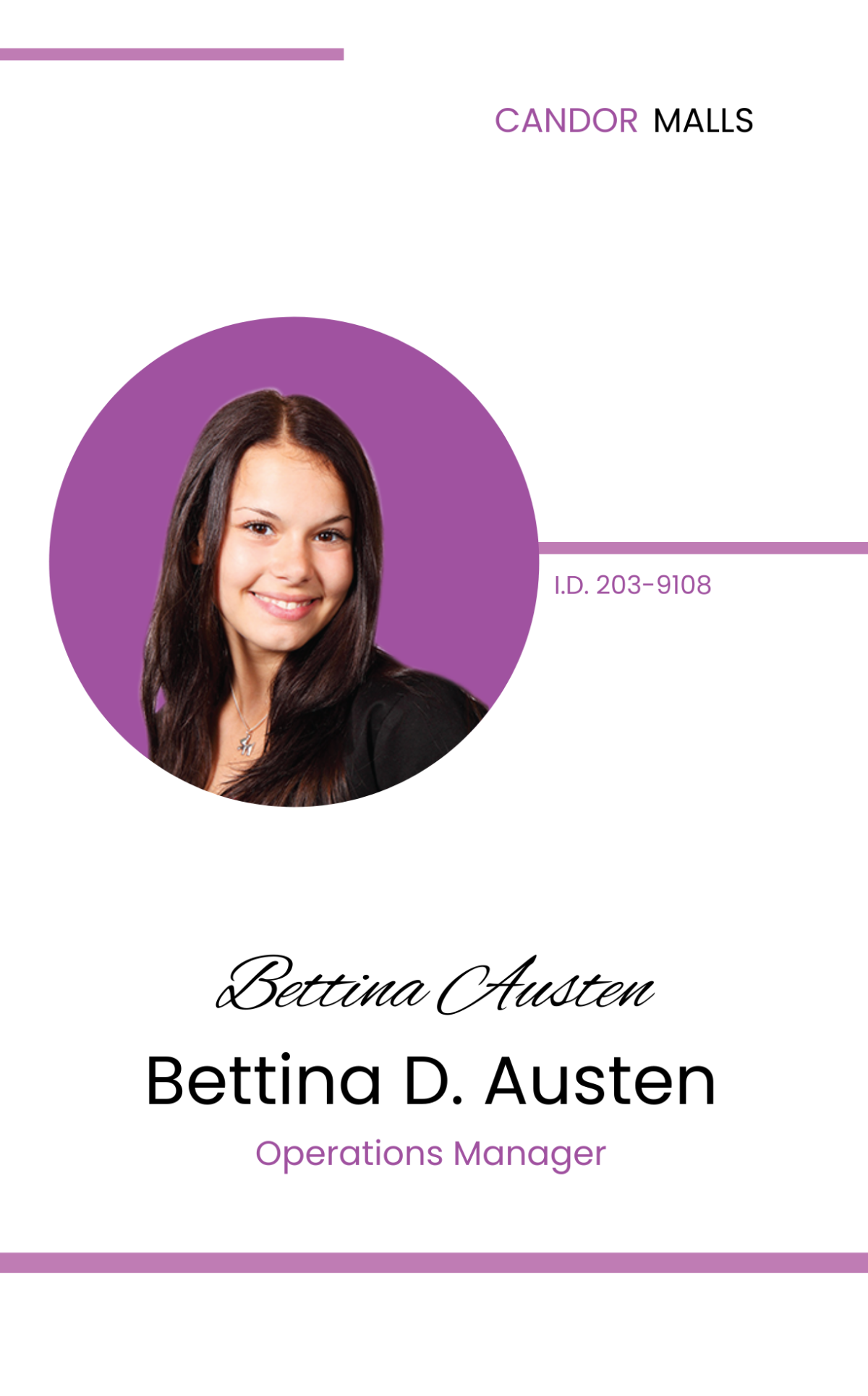 Mall ID Card Template Edit Online Download Example Template