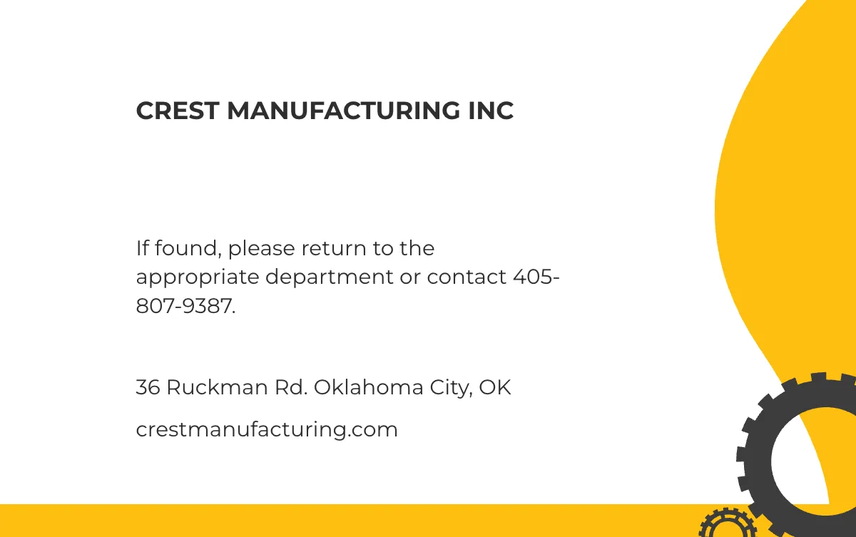 Free Manufacturing ID Card Template to Edit Online