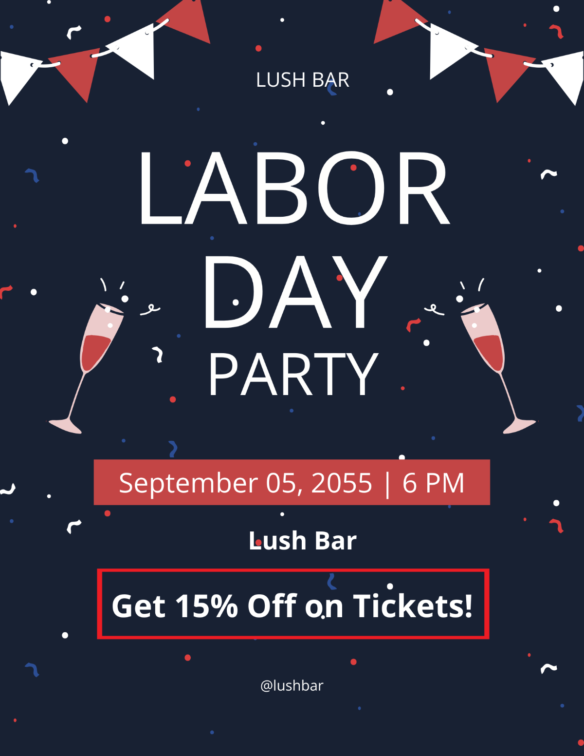 Flat Labor Day Flyer Template - Edit Online & Download