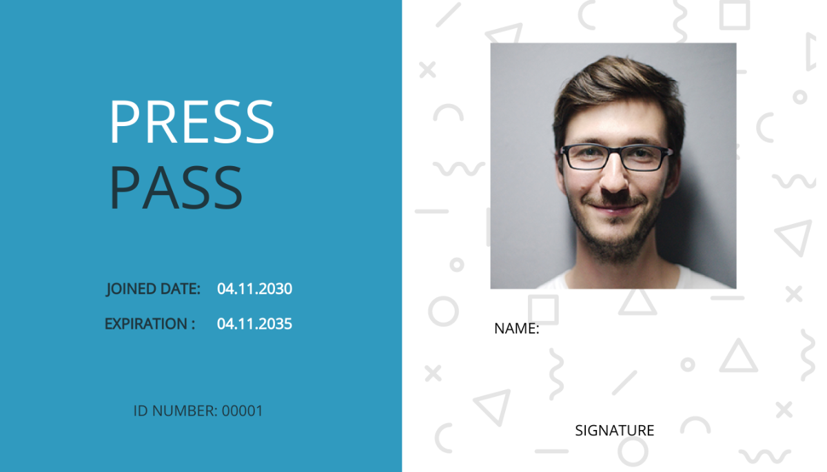 Free Pass ID Card Template