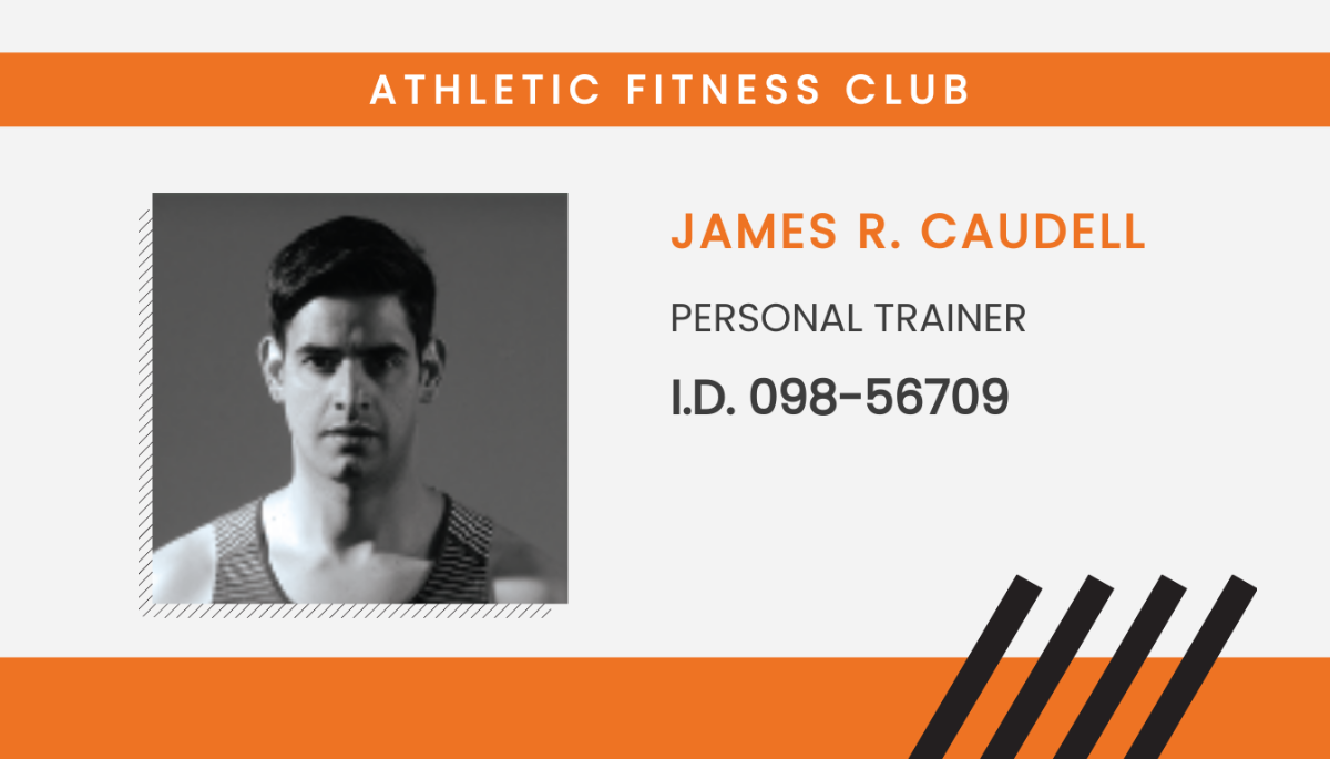 Free Personal Trainer ID Card Template