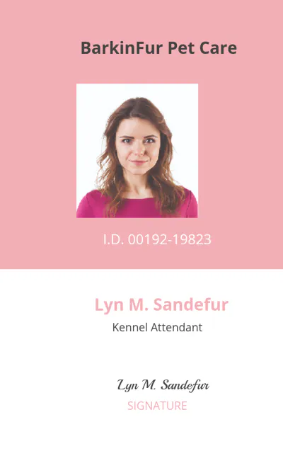 Free Pet Boarding ID Card Template to Edit Online