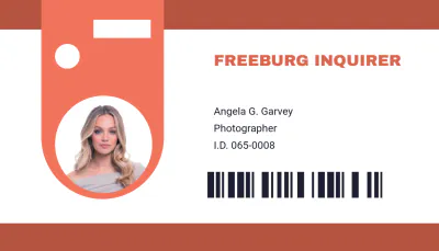 Free Photographer ID Card Format Template to Edit Online