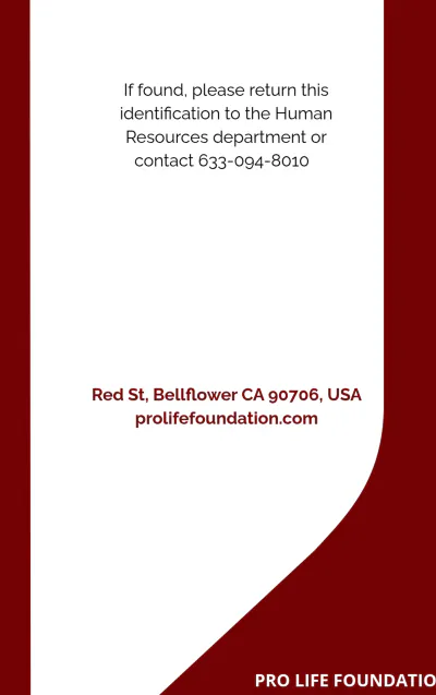 Free Sample Non-Profit Organizations ID Card Format Template to Edit Online