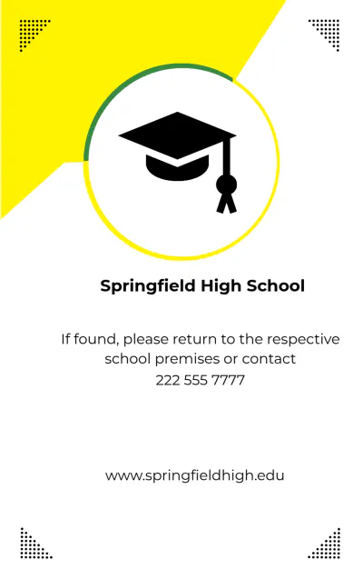 Free School Teacher ID Card Template to Edit Online