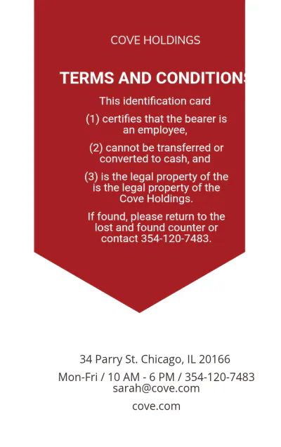 Free Printable Department ID Card Template to Edit Online
