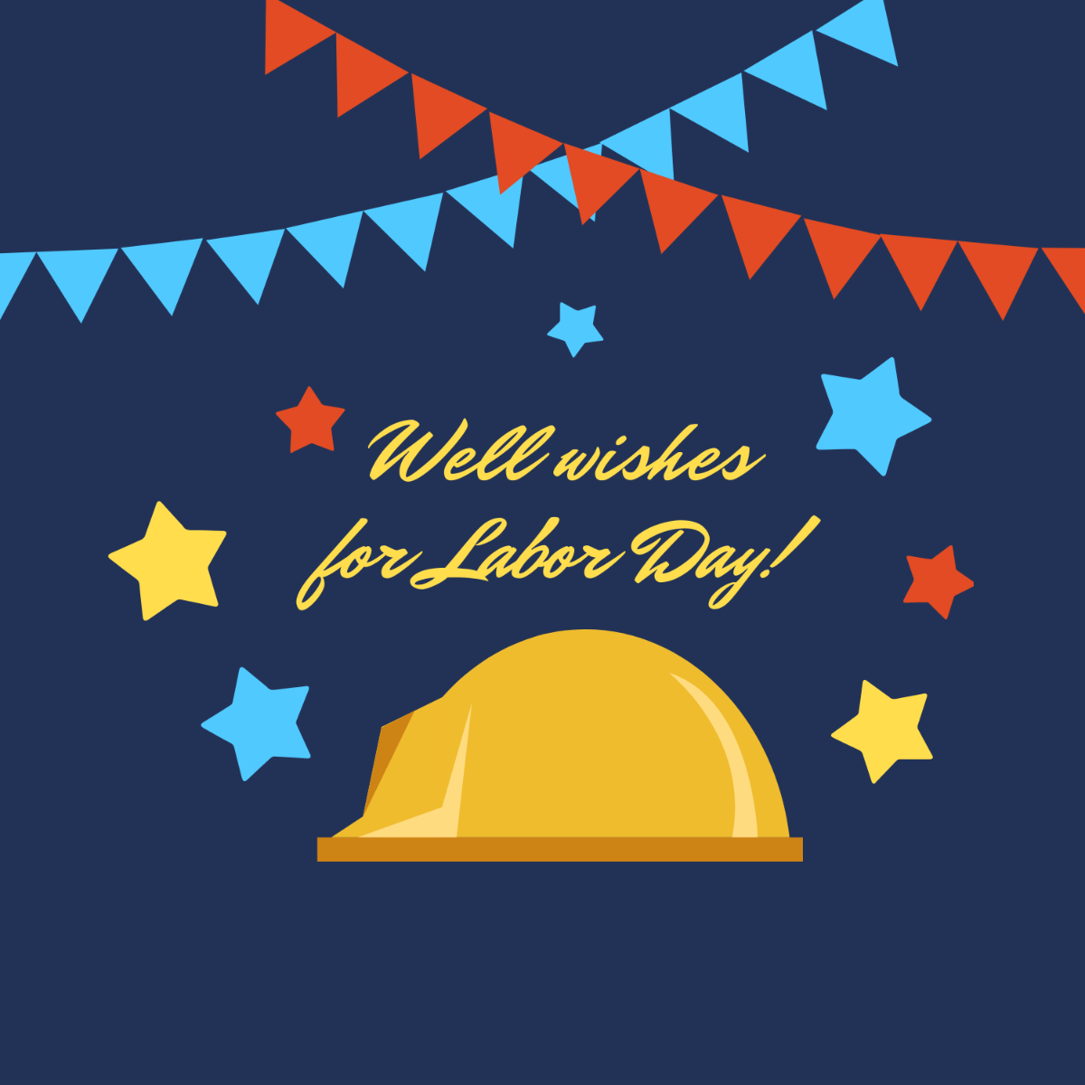Free Happy Labor Day Wish Clip Art Template