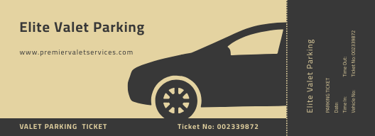 Valet Parking Ticket