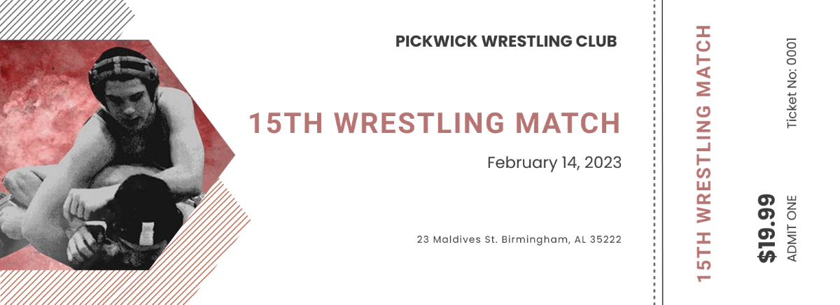 Wrestling Ticket Template - Edit Online & Download