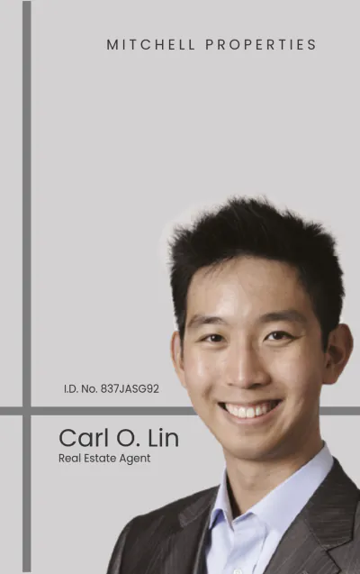 Free Real Estate Company ID Card Template to Edit Online
