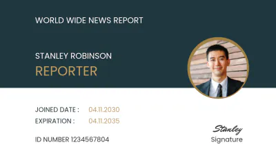 Free Reporter ID Card Template to Edit Online