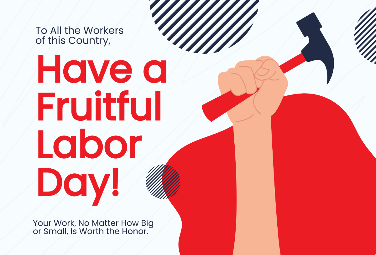 Free Labor Day Greeting Card Template