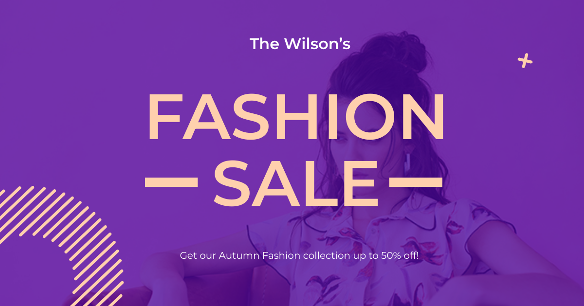 Fashion Sale Discounts Facebook Post Template